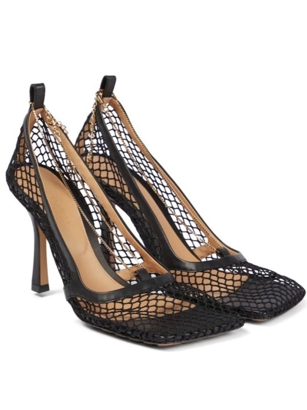 Authentic Bottega Veneta Mesh & Leather Pumps